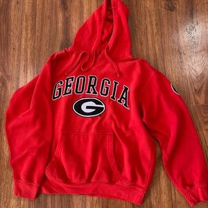 Georgia Bulldogs Size Small Red Hoodie Sweater